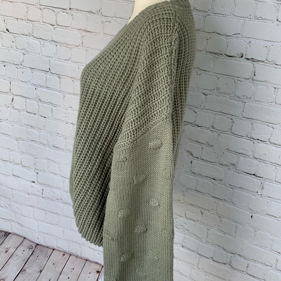 Moon+Madison Light Green Cropped Sweater - Picture 2 of 5